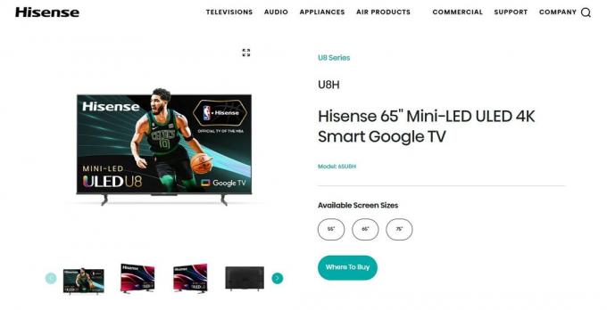 HISENSE 65U8H | Paras skaalauttava 4k-televisio