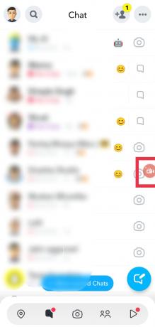 Atveriet lietotni Snapchat un noklikšķiniet uz ekrāna ierakstītāja peldošās ikonas.