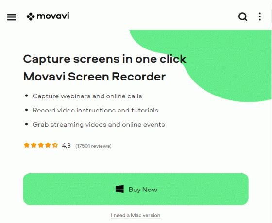 Movavi Screen Recorderin virallinen verkkosivusto. Paras ilmainen näytöntallennin PC: lle