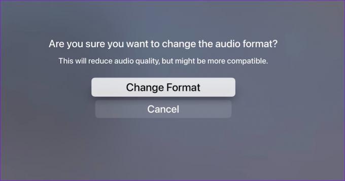 Ändra ljudformat på Apple TV