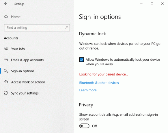 A Dynamic Lock használata Windows 10 rendszerben