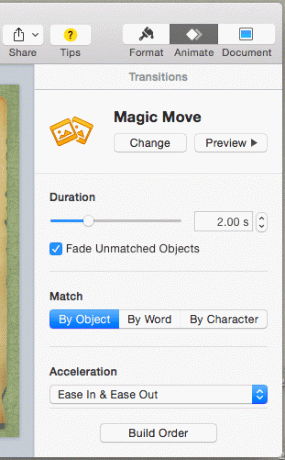 تأثير Keynote Magic Move