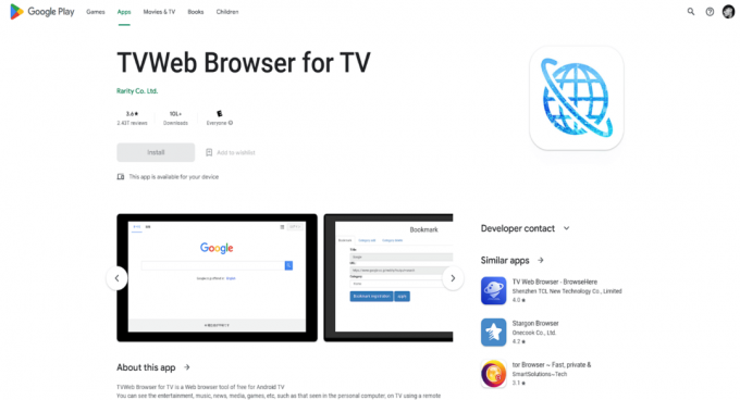 TVwebbläsare för TV Play Store. 14 bästa webbläsaren för Android TV