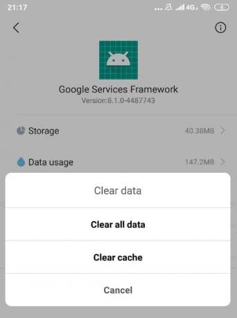 Докоснете изчистване на данни и изчистване на кеша | Поправете Android. процес. Грешка за спиране на медиите
