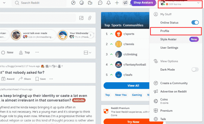 Profil ikon - Profil | Hogyan lehet törölni a Reddit-fiókot az alkalmazásból 