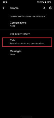 A folytatáshoz érintse meg a „Hívások” lehetőséget. | Javítsa ki az Android telefon nem csengő problémáját