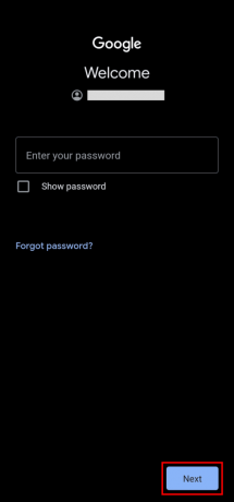 パスワードを入力し、[次へ] ボタンをタップして、Google アカウントにログインします。 | | Google チャットを無効にする