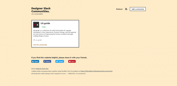 Hemsida för UX Guide Webbplats. 23 bästa Slack-gemenskapen för utvecklare