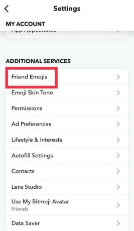 klepněte na Friends Emojis | Jak změnit Snapchat Streak Emoji