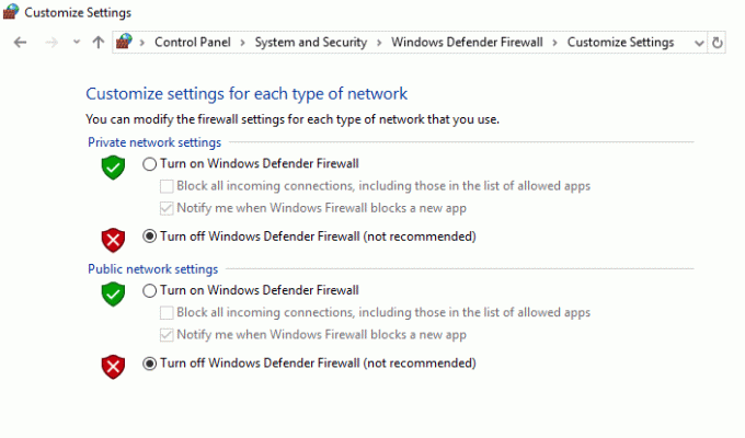 როგორ გამორთოთ Windows 10 Firewall