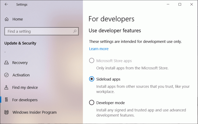 Kā sānielādēt lietotnes operētājsistēmā Windows 10