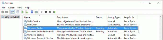 WindowsオーディオおよびWindowsオーディオエンドポイント