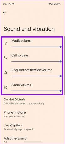 configuración de sonido en Android