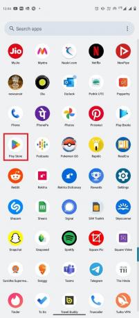 Odprite trgovino Google Play v meniju telefona
