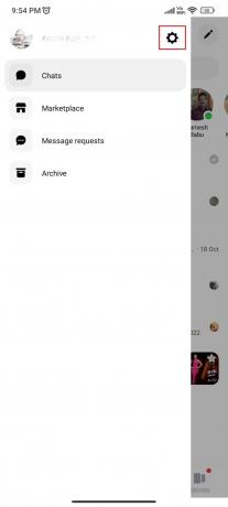 Toque no ícone de configurações | Notificações do Facebook Messenger não funcionam no Android