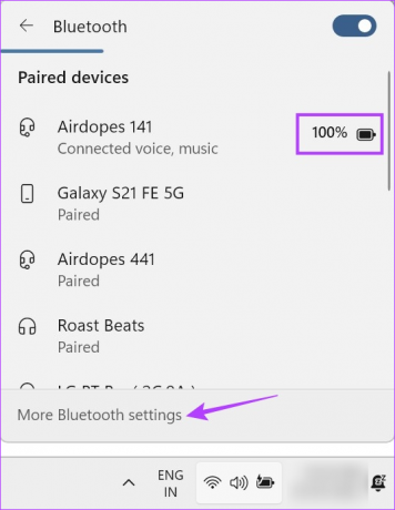 Controlla la percentuale della batteria