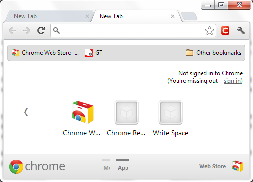 Chromeインターフェース