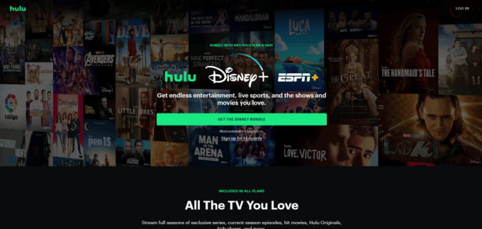 Gå til Hulu-nettstedet i en nettleser