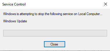 U krijgt een melding dat Windows probeert de volgende service op de lokale computer te stoppen...