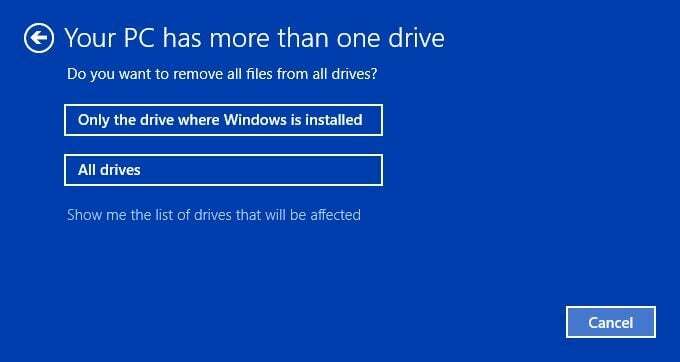 Windows가 설치된 드라이브만 클릭