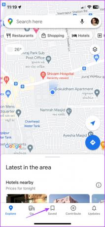 Buka tab Tersimpan di Google Maps