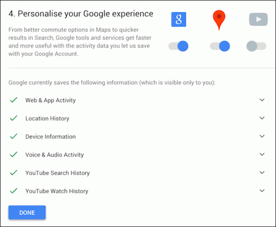 Spersonalizuj wynik Google Experience