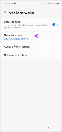 Wählen Sie Netzwerkmodus, um 5G auf Android zu aktivieren