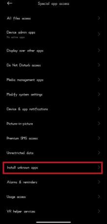 Tippen Sie auf Unbekannte Apps installieren. Beheben Sie den Fehler „PUBG Mobile App nicht installiert“.