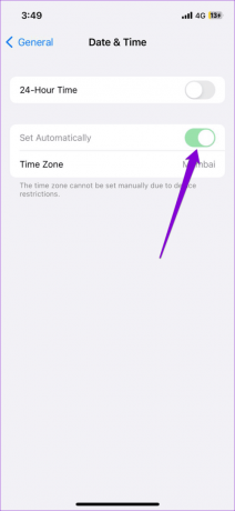 Aktivera automatiskt datum och tid på iPhone