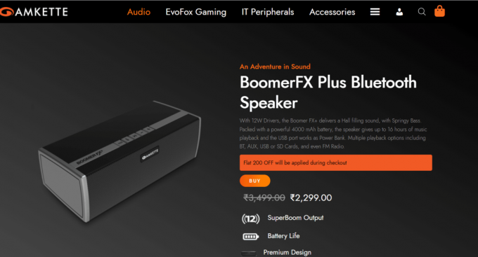 Difuzor Bluetooth Amkette BoomerFX Plus