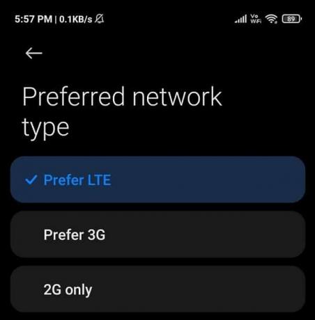 기본 네트워크에서 4G 또는 LTE 모드를 선택합니다. 궁극의 Android 스마트폰 문제 해결 가이드
