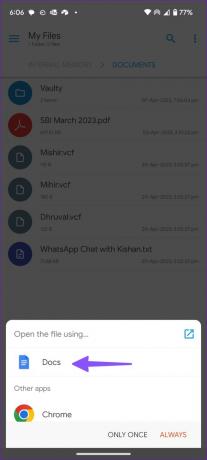 ανοίξτε τη συνομιλία whatsapp στο Android