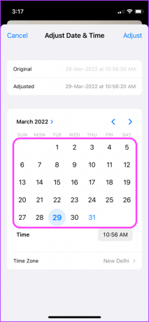 Muokkaa päivämäärän ja kellonajan EXIF-tietoja iPhone 6:ssa