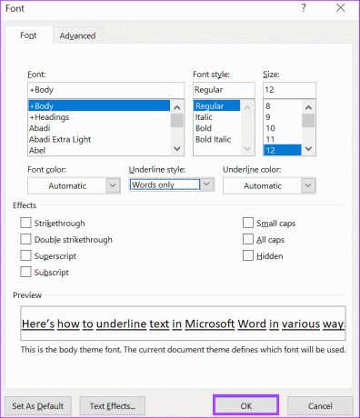 כיצד להדגיש טקסט ב-Microsoft Word 6