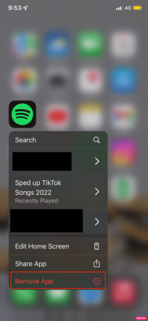 kliknite na uklanjanje aplikacije. Popravak Ne mogu se prijaviti na Spotify s ispravnom lozinkom