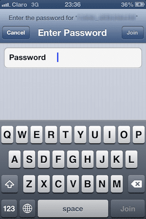 Wi-Fi Introducir contraseña