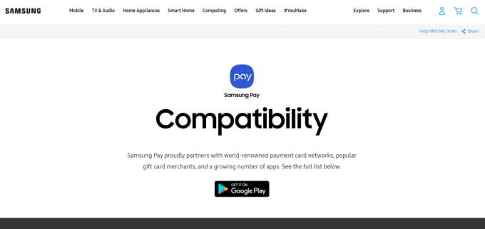 เว็บไซต์อย่างเป็นทางการของซัมซุง ร้านค้าใดบ้างที่ยอมรับ Samsung Pay