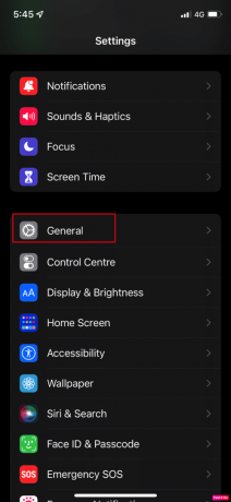 faceți clic pe general | Problemă cu încălzirea iPhone după actualizarea iOS 16