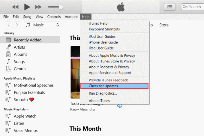 Sök efter uppdateringar i iTunes. Fix iTunes fortsätter att öppnas av sig själv