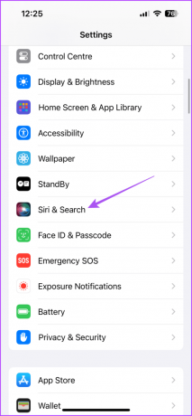 Siri und Sucheinstellungen iPhone