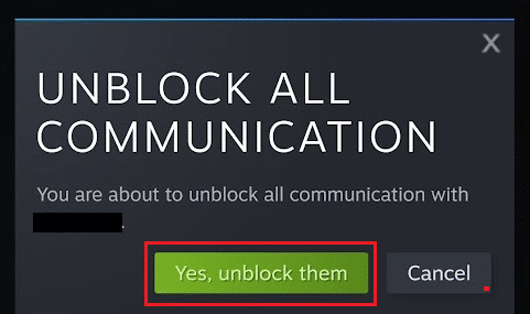 toque em Sim, desbloqueie-os no pop-up