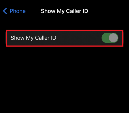  გამორთეთ Show My Caller ID
