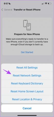 Obnovte nastavení sítě iPhone