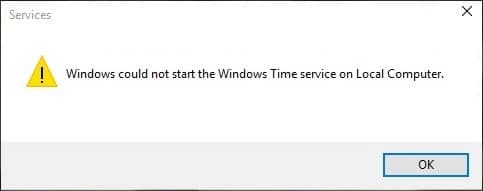 Fix Windows-Zeitdienst funktioniert nicht