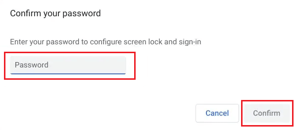 Ievadiet savu paroli un noklikšķiniet uz Apstiprināt