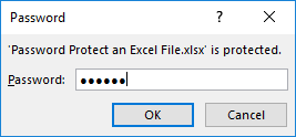 Gdy następnym razem otworzysz plik Excel, pojawi się monit o podanie hasła