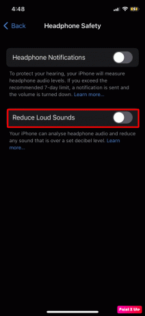 skjutreglage för reducering av höga ljud | iPhone högtalare fungerar inte