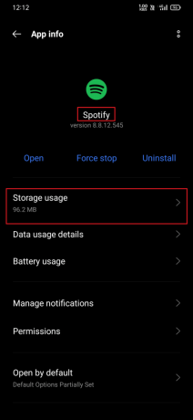 puudutage Salvestusruumi kasutamine. 10 võimalust Spotify parandamiseks Androidis peatub