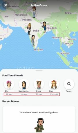 Видећете последње активно време својих пријатеља под Финд Иоур Фриендс.
