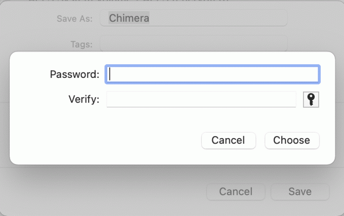 Ange lösenordet som ska användas för att låsa upp den lösenordsskyddade mappen